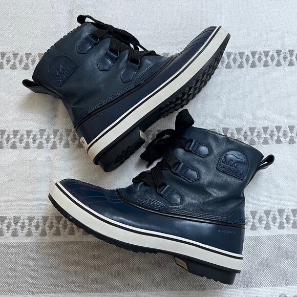 Sorel Women's Out 'N About Plus Waterproof Navy Winter Snow Boots US 9.5 - Picture 1 of 12